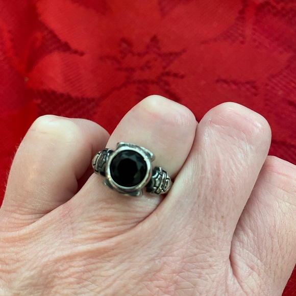 Limited! size 5 Skull HD Black Stone Ring - Picture 3 of 6